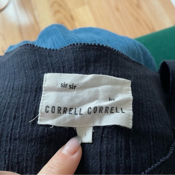 Anthropologie Sir Sir by Correll Correll Blue Cotton Gauze Layered Dress Size S - Picture 7 of 10